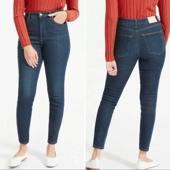 Everlane Blue Ankle Skinny Jeans Size 27 - Picture 1 of 10